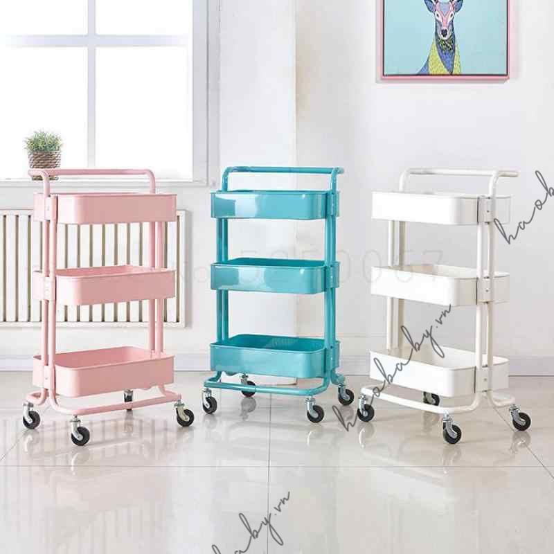 KỆ SẮT 3 TẦNG CÓ BÁNH XE TIỆN LỢI
