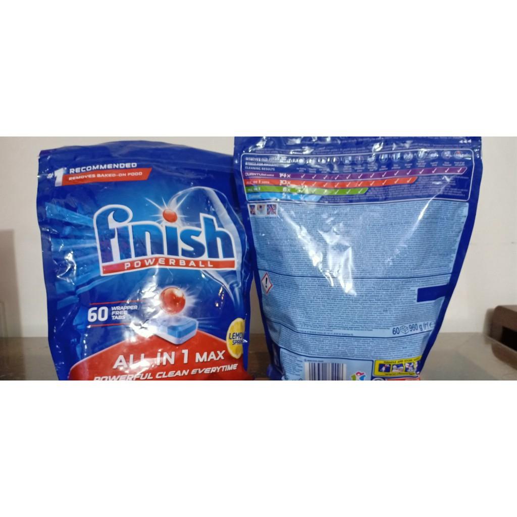 Combo Viên Rửa Bát Finish 80 viên All In One Max + Tặng 3 viên Finish