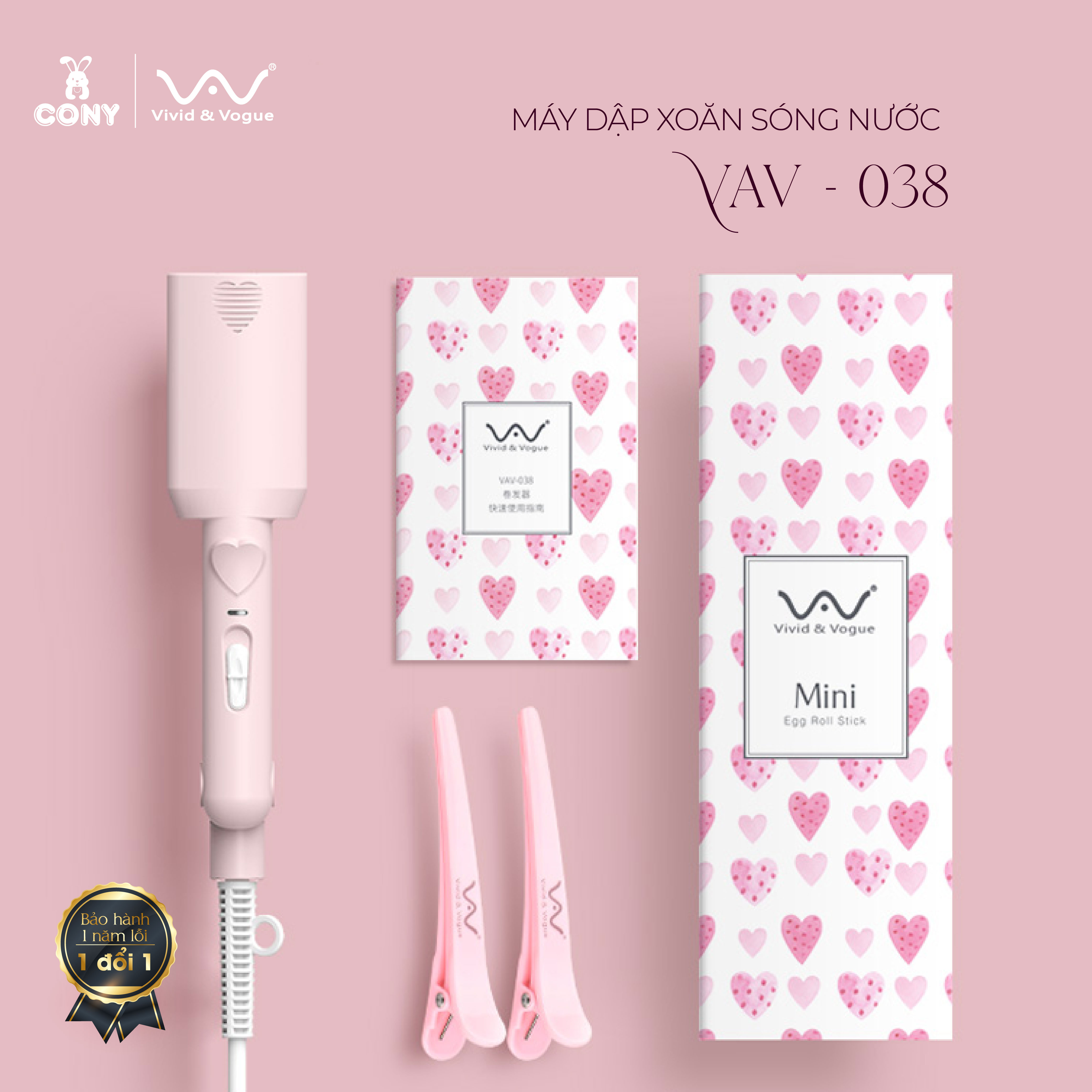 Máy Dập Xoăn Sóng Nước Vivid&amp;Vogue - VAV038