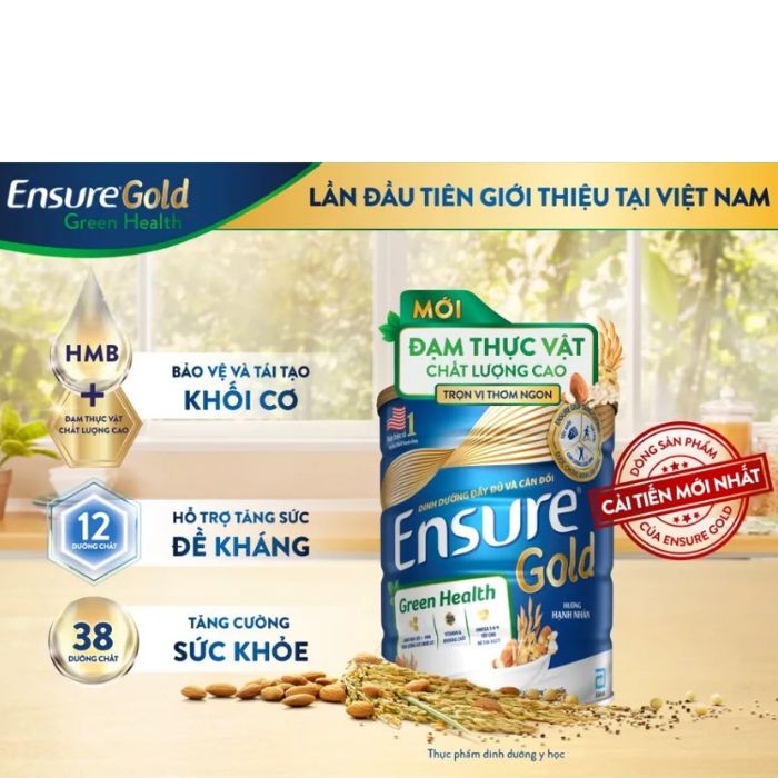 Thực phẩm dinh dưỡng y học Ensure Gold Green Health 800g/850g