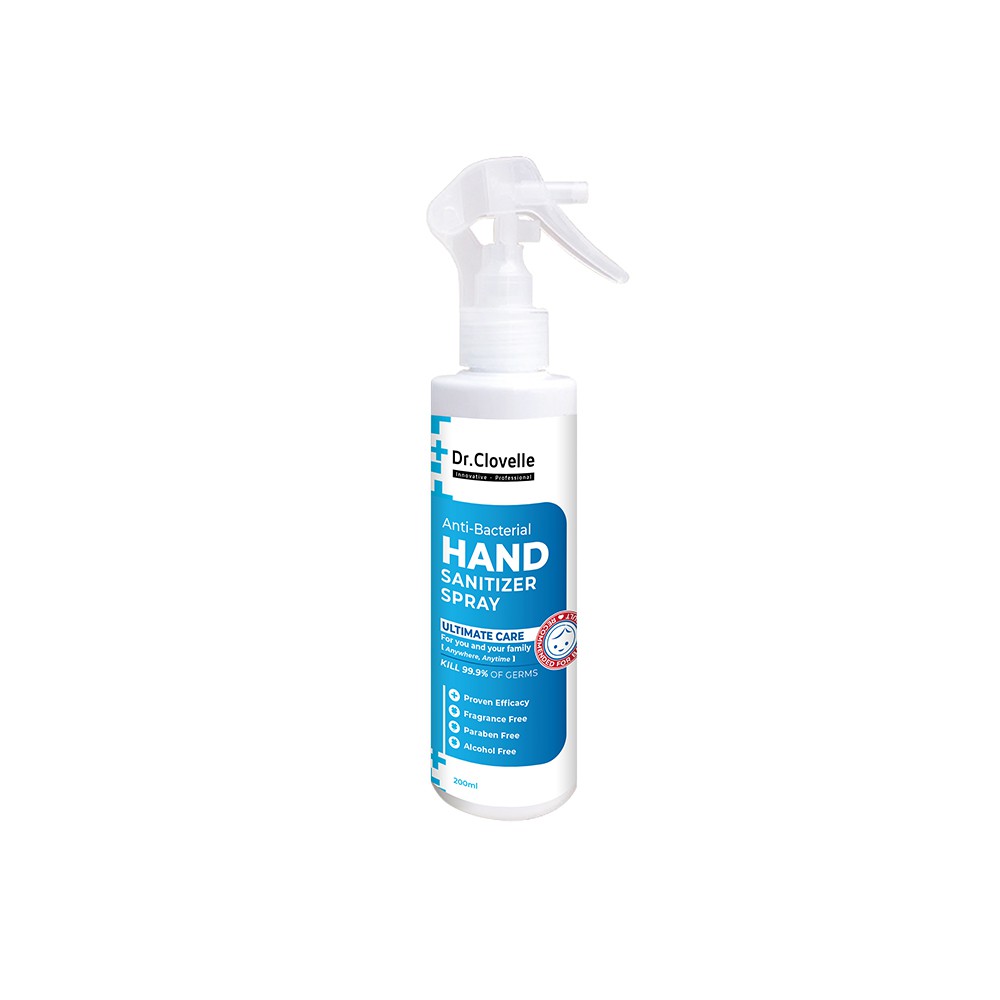 Bình xịt rửa tay Dr Clovelle đánh bay 99.99% vi khuẩn, không chứa cồn, thích hợp cho trẻ em có làn da nhạy cảm