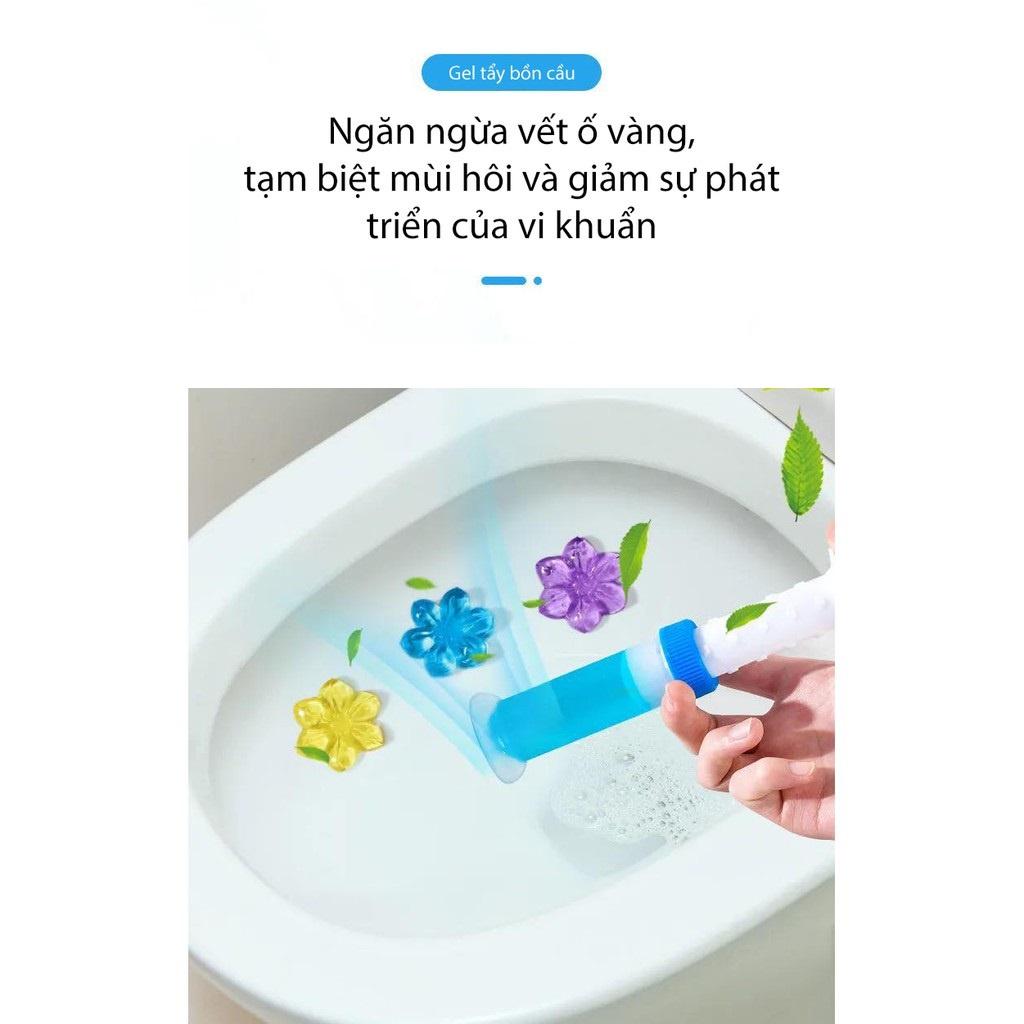 Gel khử mùi bồn cầu diệt khuẩn toilet gel dính bồn cầu dạng thạch hình bông hoa với 6 mùi thơm cho nhà vệ sinh 88281