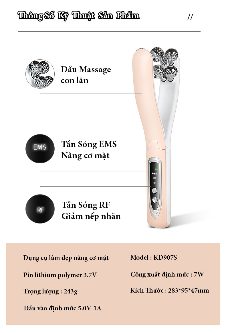 Máy Massage Nâng cơ mặt V-line K-SKIN Bản Cao Cấp Đặc Biệt Màu Hồng San Hô, Giúp Thon Gọn Cằm Và Cổ, Kết Hợp Sóng RF và EMS Giúp Nâng Cơ Trẻ Hóa Da, Săn Chắc Da, Giảm Nếp Nhăn Trên Da - Hàng Chính Hãng