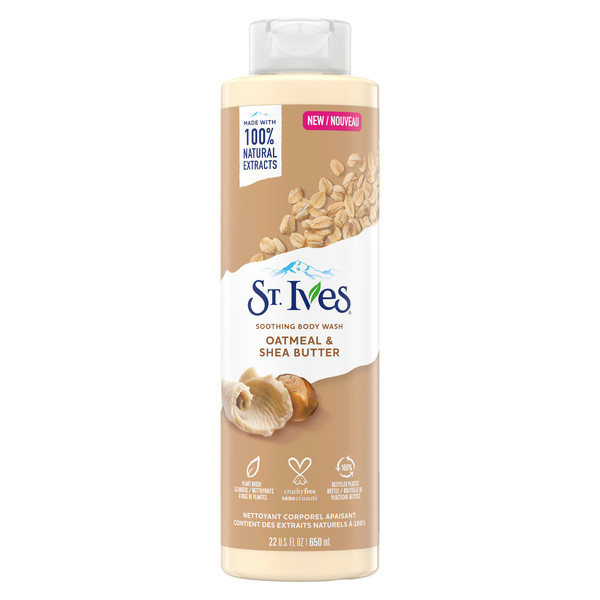 Sữa Tắm Yến Mạch Và Bơ Soothing Body Wash Oatmeal &amp; Shea Butter St. Ives 650ml Hàng Nhập Mỹ