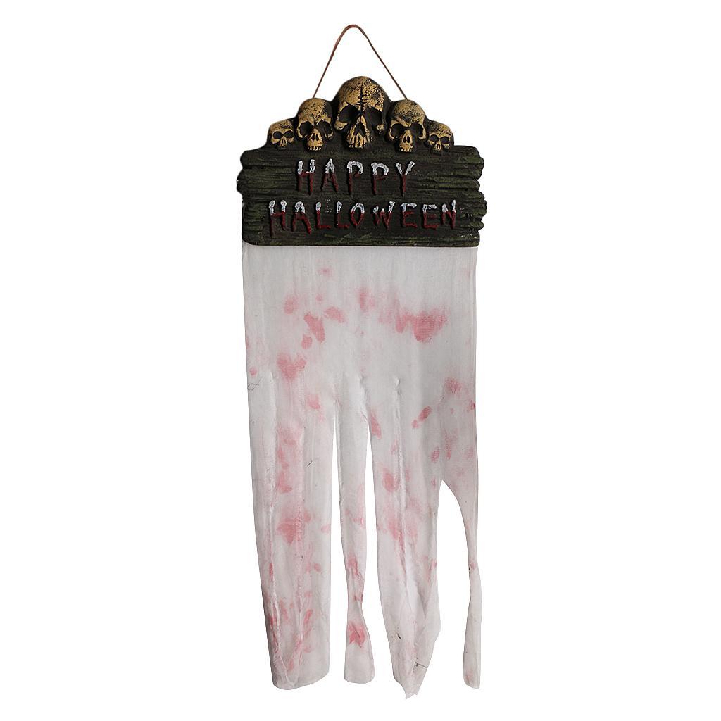 Horror Door Curtain with Blood Stain for Halloween Party Haunted House Decor