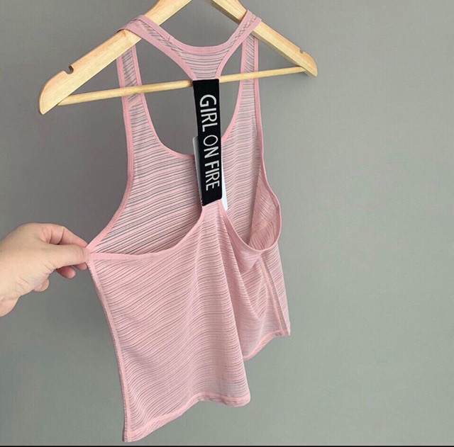 Áo tank top nữ thời trang phong cách thể thao mặc ngoài áo bra hàng Quảng Châu cao cấp