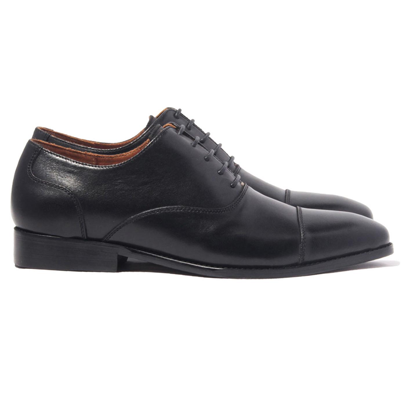 Giày Tây Nam Công Sở Banuli Da Bê Italian Dây Buộc Cap Toe Oxford H1CO4 (Da Veg Itali Mềm Dẻo, Đế Siêu nhẹ, Bảo Hành Trọn Đời)