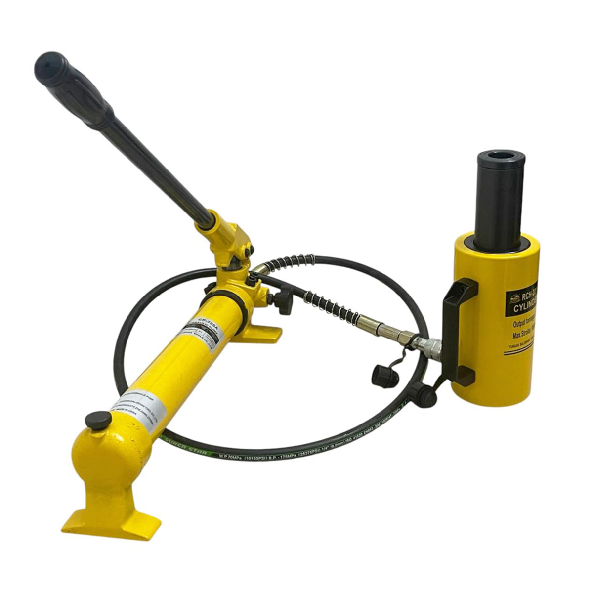 Bộ Kích Thủy Lực Rỗng Tâm 20 Tấn RCH-20100 – Hành Trình 100mm + Bơm Tay CP-700