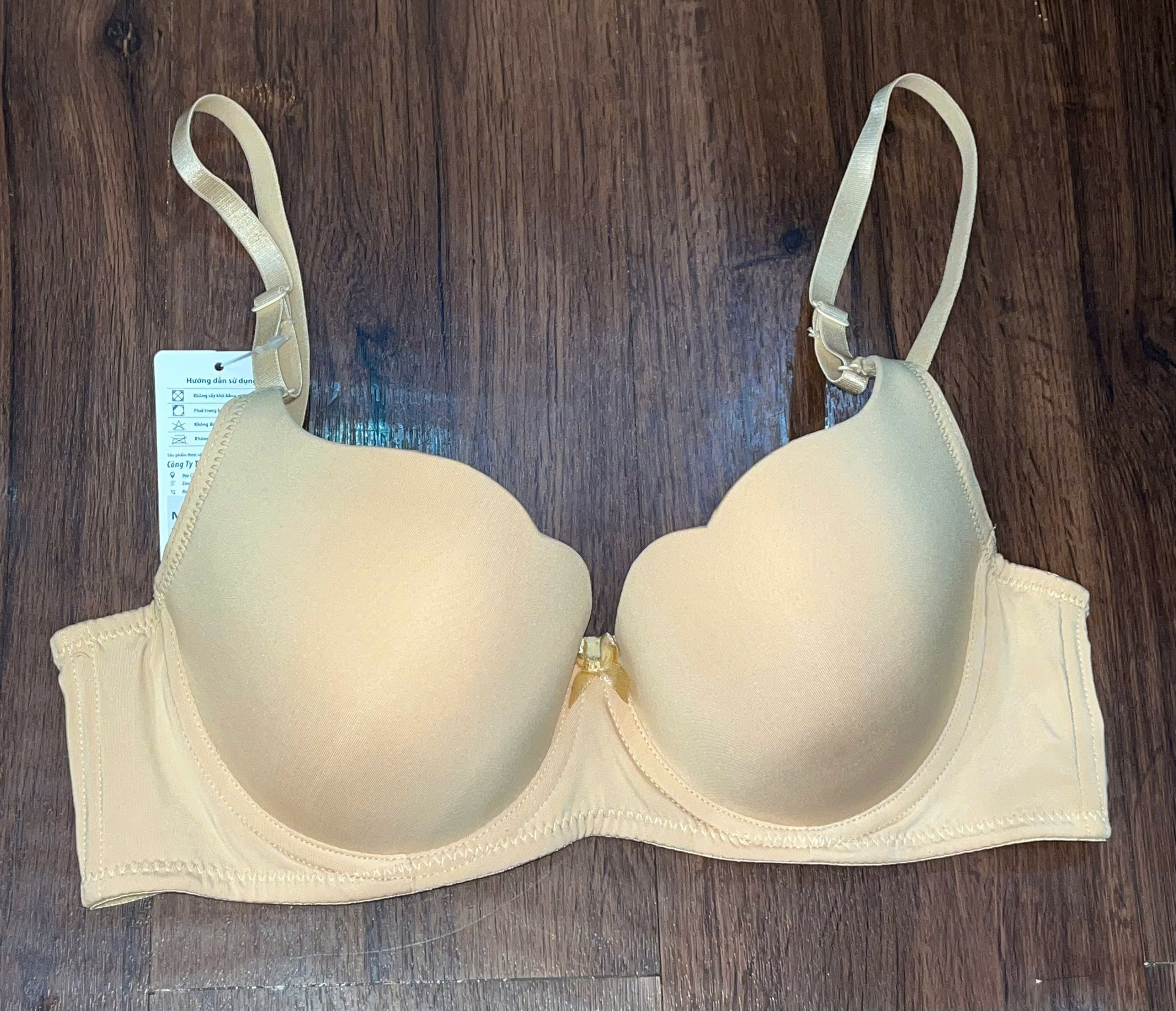 Áo Lót Hoa Giấy Trơn Mút Mỏng Có Gọng Bản 3/4 Form Nâng Ngực Đẹp