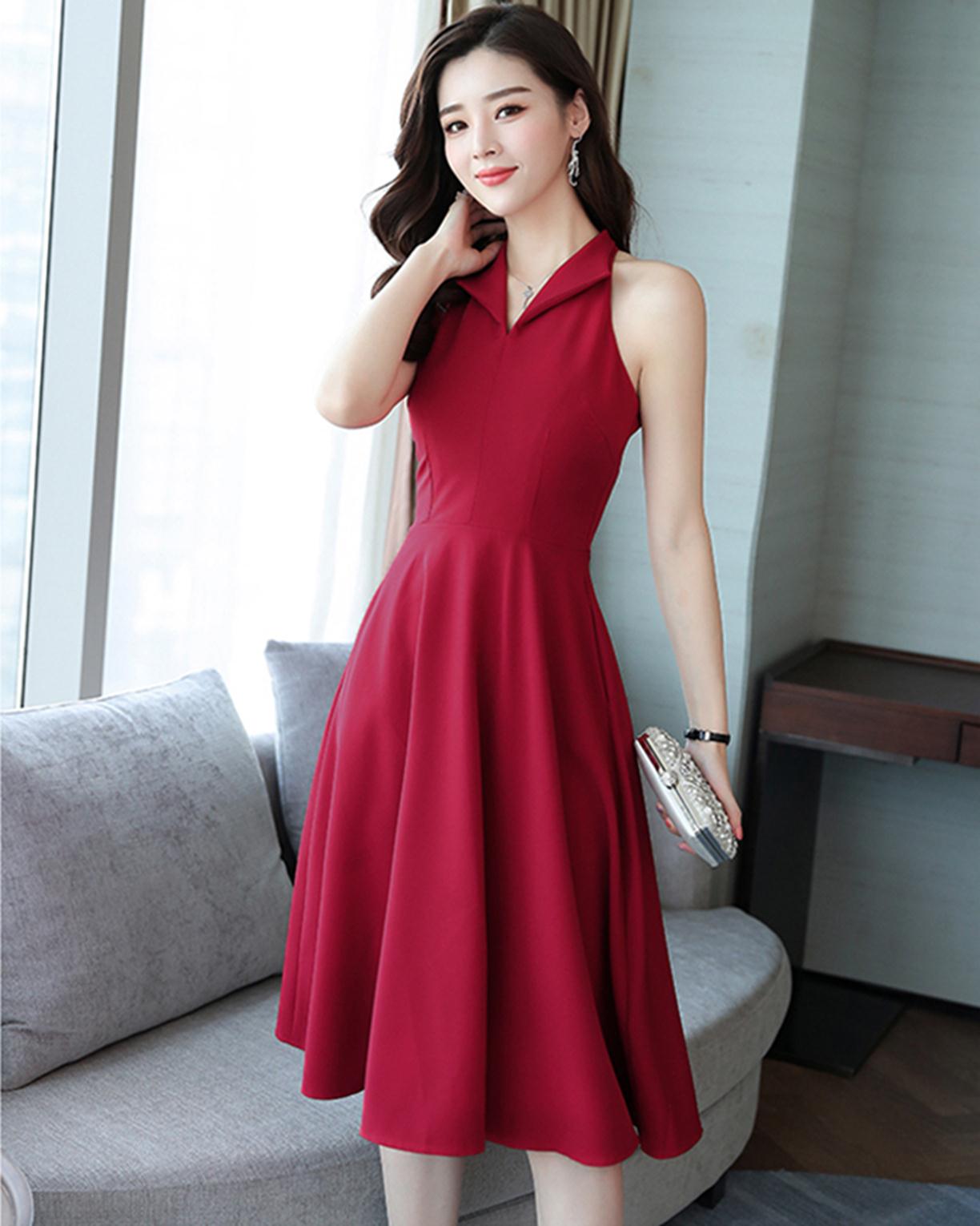 Đầm Xòe Đắp Chéo