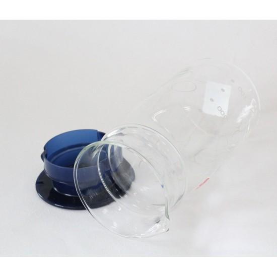 Bình nước thủy tinh chịu nhiệt 600ml, thích hợp để bàn làm việc văn phòng