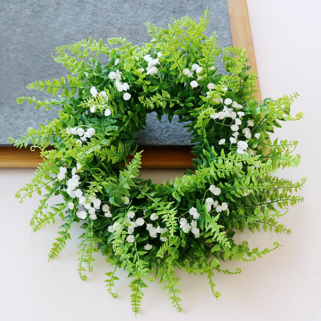 Artificial Gypsophila Wreath Garland Hanging Wall Door Mantel Wedding Decor