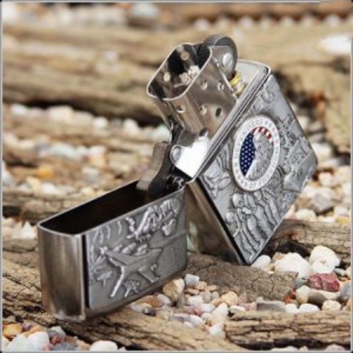 Bật Lửa Zippo Joined Forces Emblem Street Chrome Chính Hãng Usa