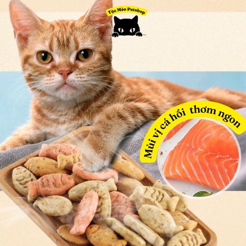 (Túi chiết) Bánh cá/bánh thưởng Catnip cho mèo, giảm búi lông, sạch răng