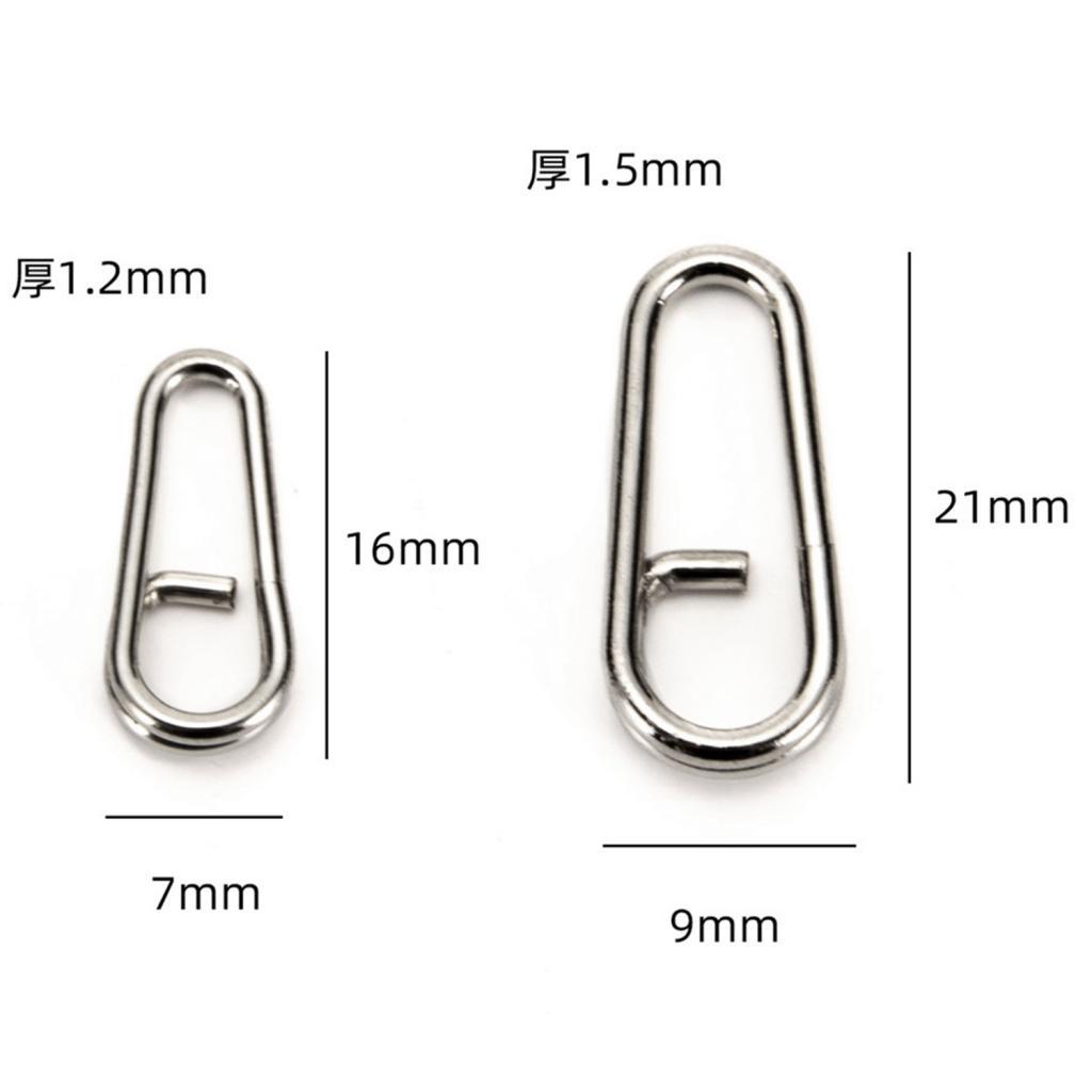 200 lot Oval Split Ring Antirust Snap Swivel Tackle Connector Accessories