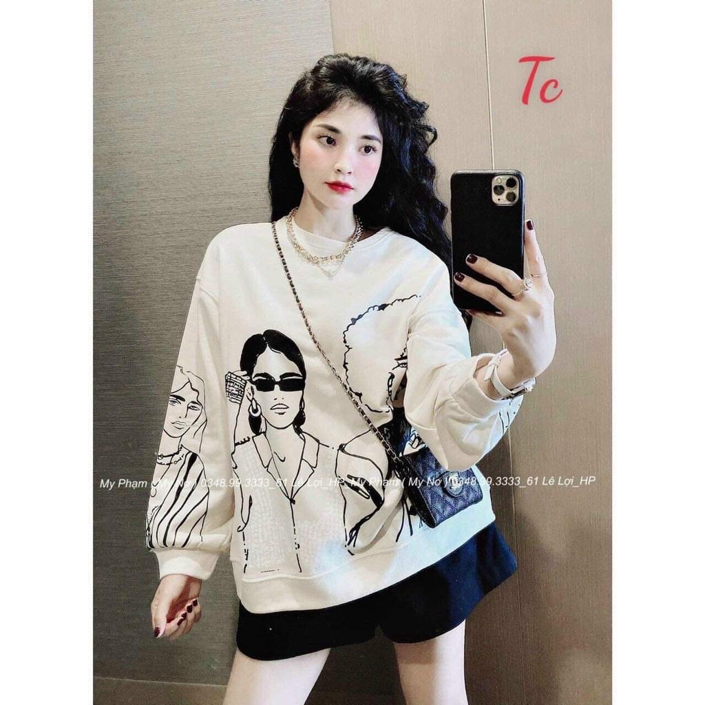 Áo Sweater Thu Đông Nữ From Rộng Hot Hit