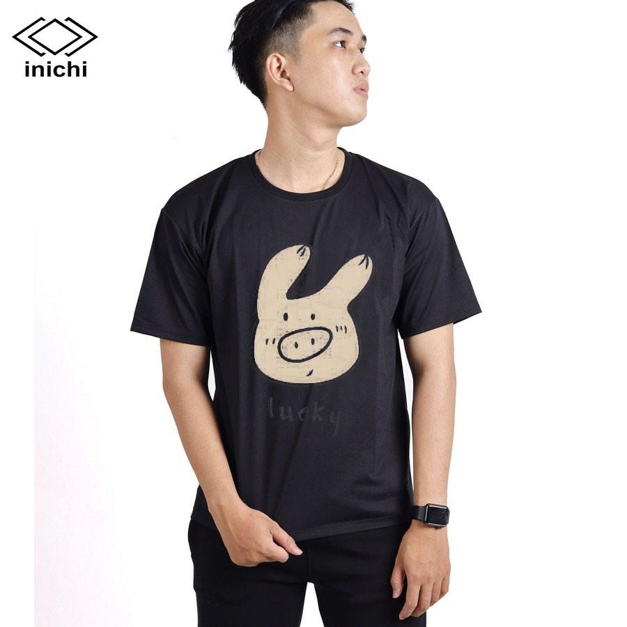 Áo thun Unisex INICHI tay lỡ form rộng phong các in hình chú heo lucky - IC660