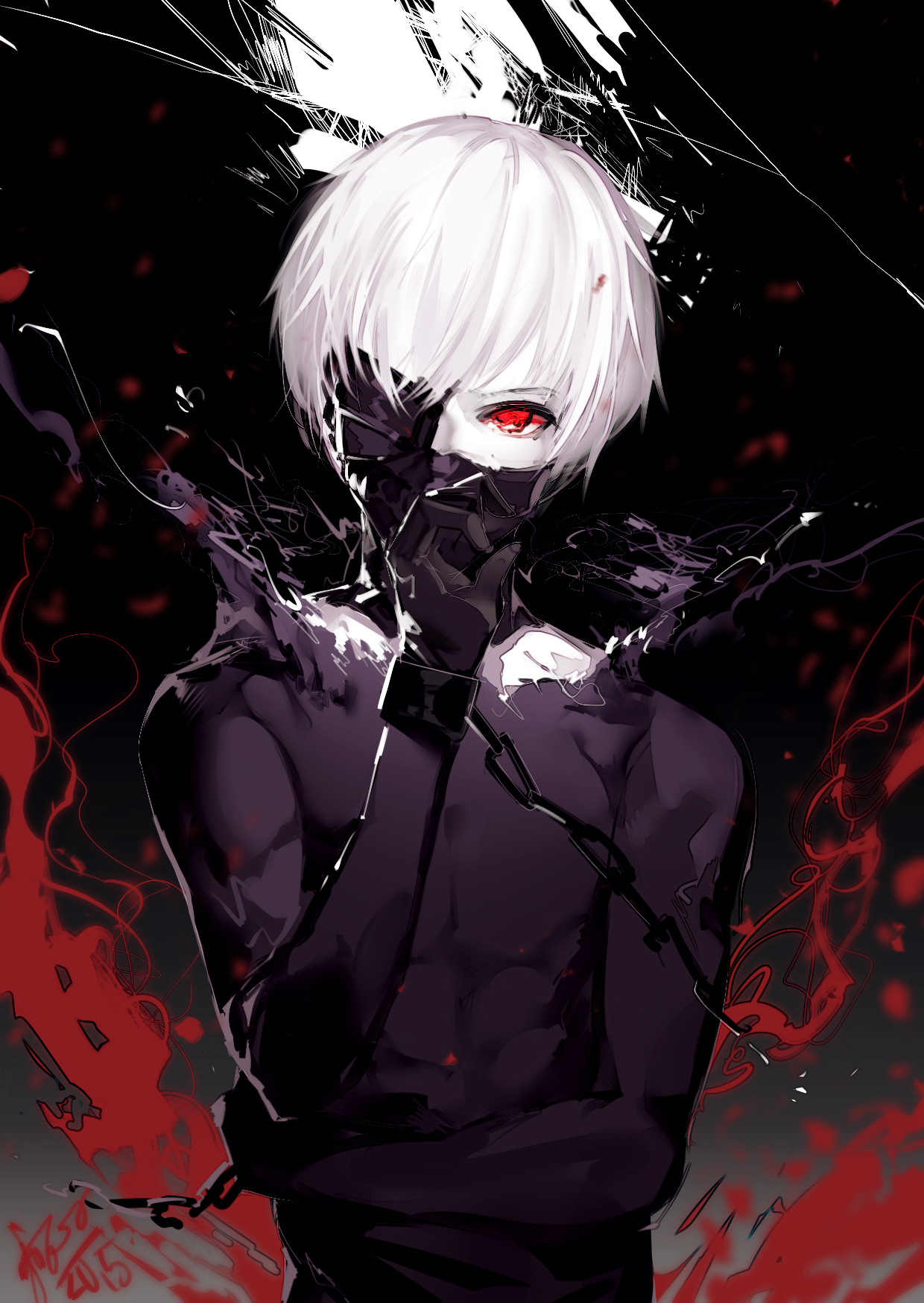 Tranh Poster SET 5 tấm Tokyo Ghoul  21cmx30cm ảnh khác nhau