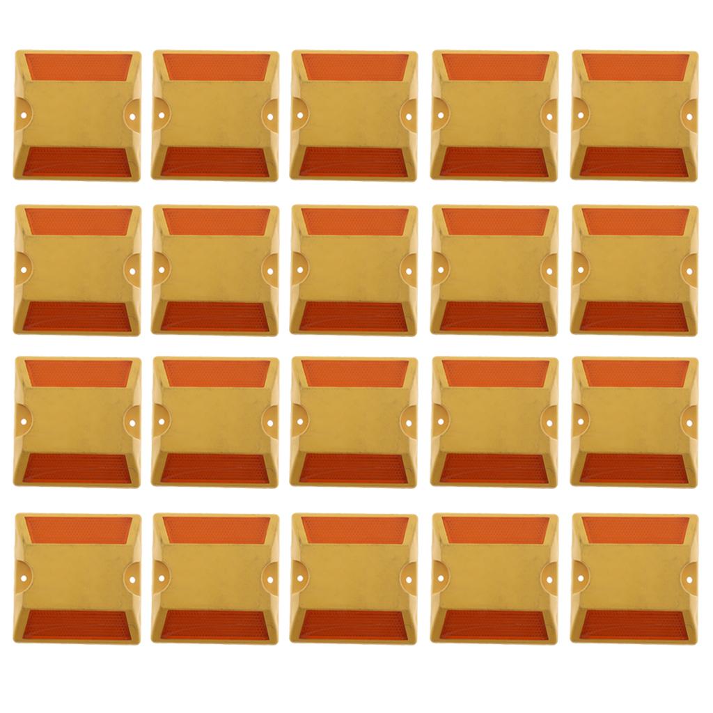 20x Thương Mại Mới Đường Quốc Lộ Mặt Đường Bút Phản Quang-2 Bên, Vàng