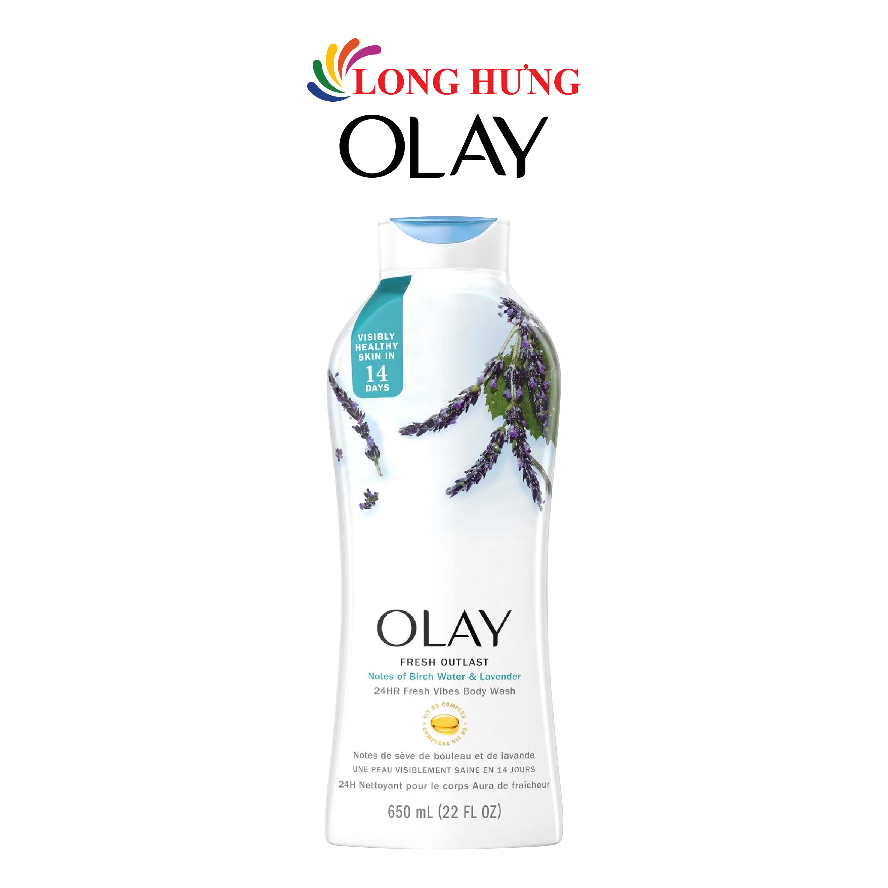 Sữa tắm Olay Fresh Outlast Body Wash (650ml) - Hàng chính hãng