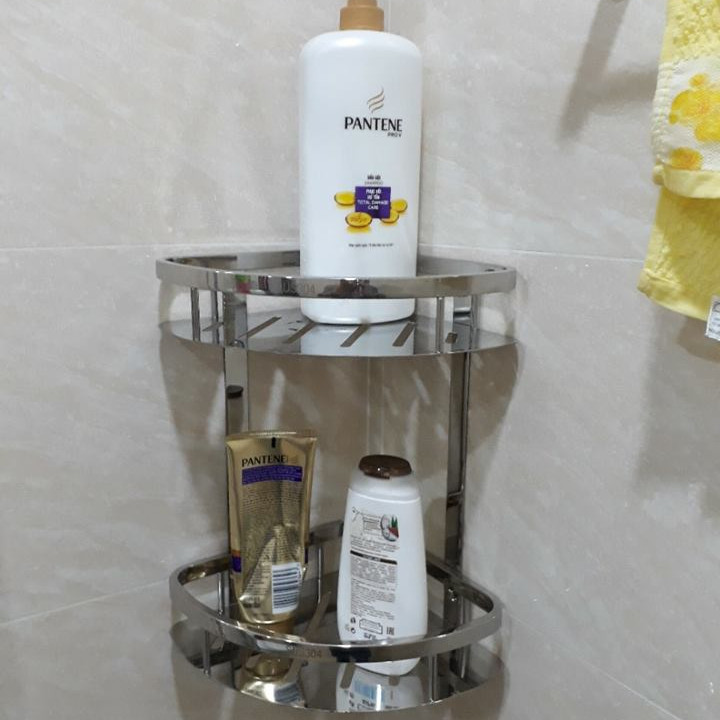 Kệ góc 2 tầng inox304 chuẩn KGM-02