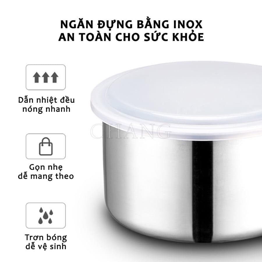 Hộp Cơm Cắm Điện LUNCHBOX Hộp Cơm Văn Phòng 2 Tầng 4 Bát Inox Có Chức Năng Nấu Chín Hâm Nóng Và Giữ Nhiệt