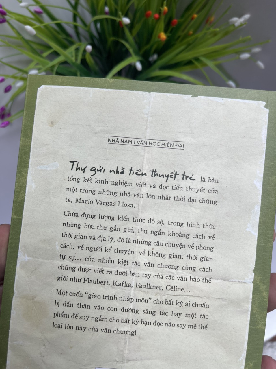 THƯ GỬI NHÀ TIỂU THUYẾT TRẺ – Mario Vargas Llosa – Ngân Xuyên dịch – Nhã Nam – NXB Hội Nhà Văn