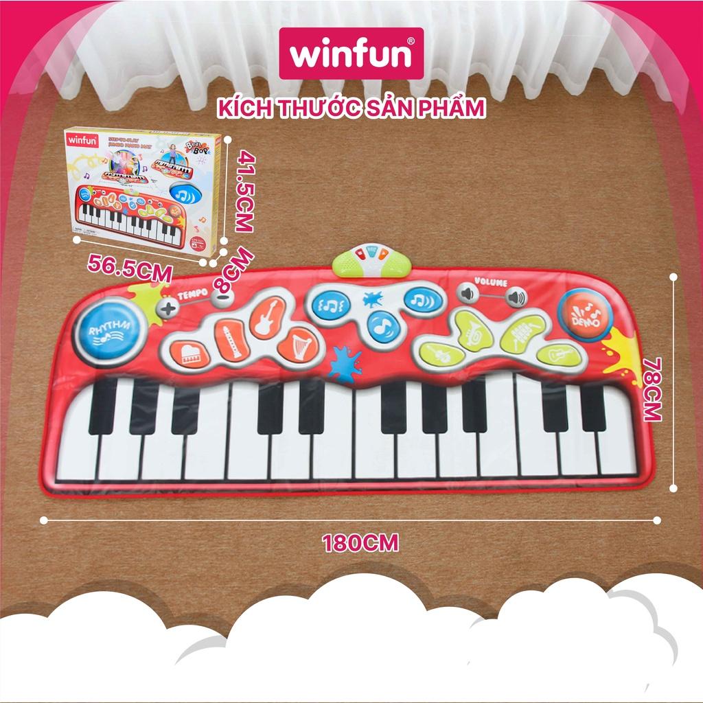 Thảm đàn Piano khổng lồ cho trẻ từ 2 tuổi trở lên - đồ chơi vận động nhảy cùng nhịp điệu - có ghi âm Winfun 2508