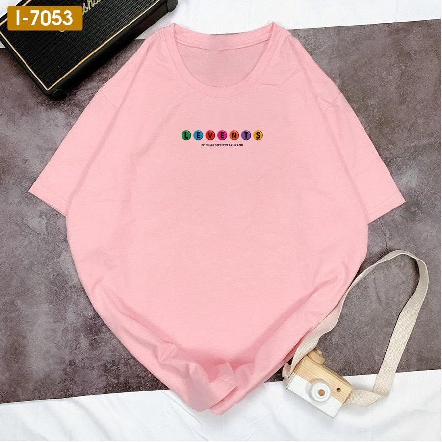 Áo Phông Nam Nữ Tay Lỡ Unisex In Chữ Màu