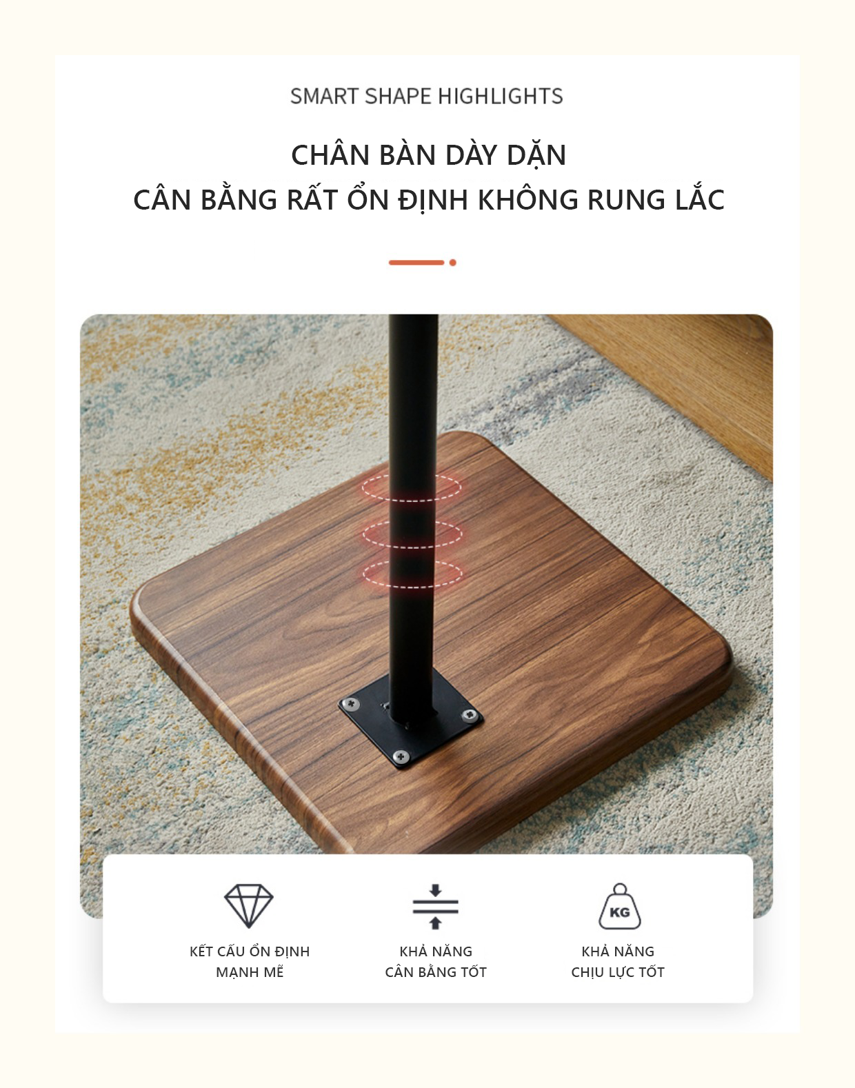 Bàn trà cạnh sofa phong cách hiện đại thương hiệu IGA - GM88