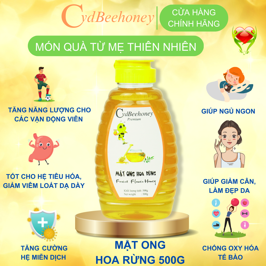 Mật Ong Hoa Rừng 500g CvdBeehoney - Forest Flower Honey