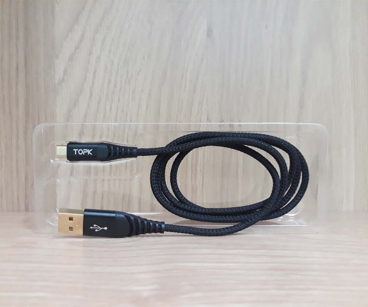 Dây cáp sạc nhanh chân micro usb TOPK AN42 - Hàng chính hãng