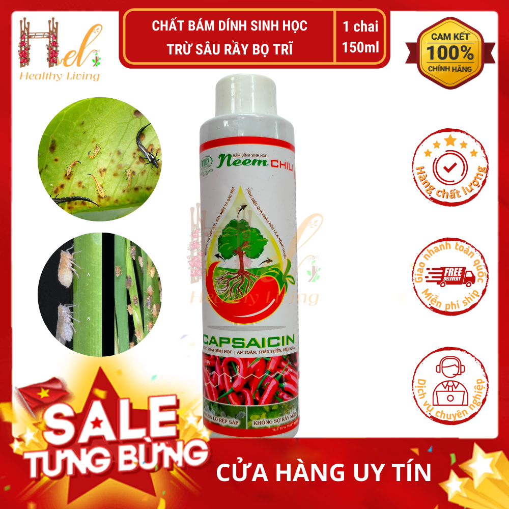 Neem Chili Chất Bám Dính Sinh Học 150ml - Điền Trang Trừ Sâu Rầy Bọ Trĩ