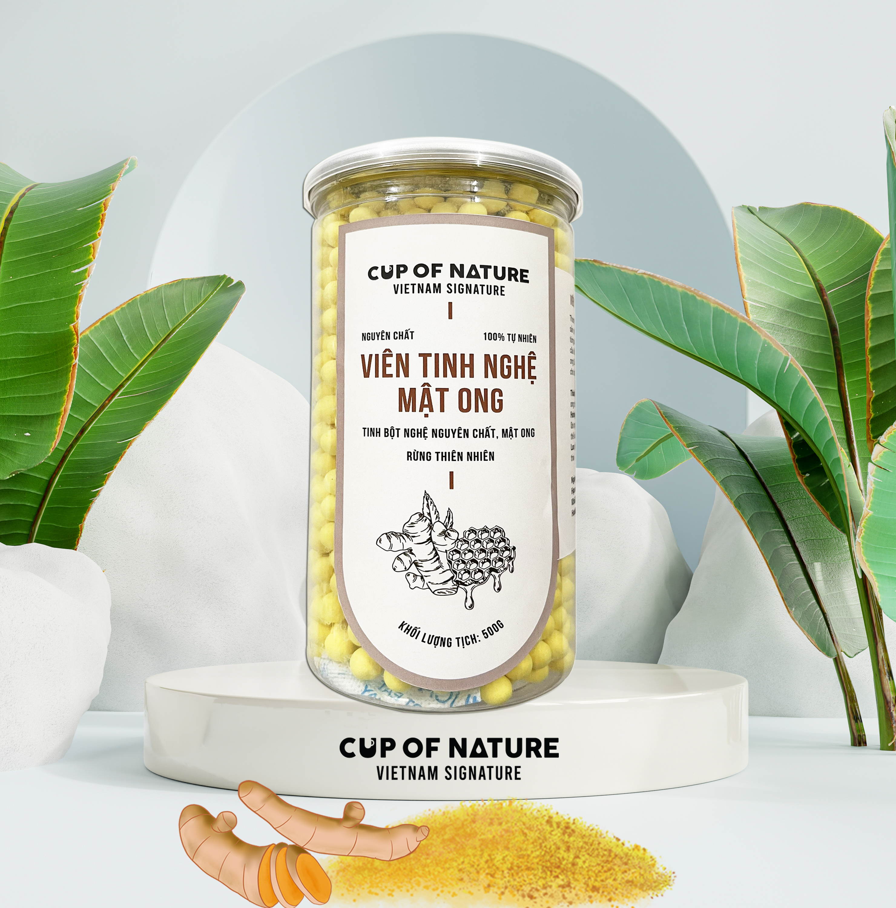 Viên tinh nghệ mật Cup Of Nature nguyên chất cao cấp 500g