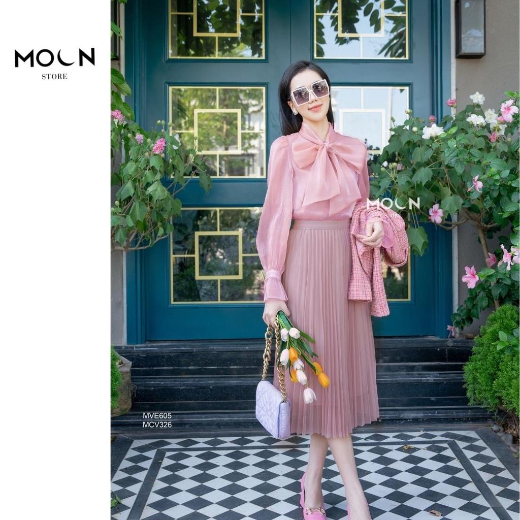 Chân váy dập lưới nữ đầm công sở MCV328 MOON STORE