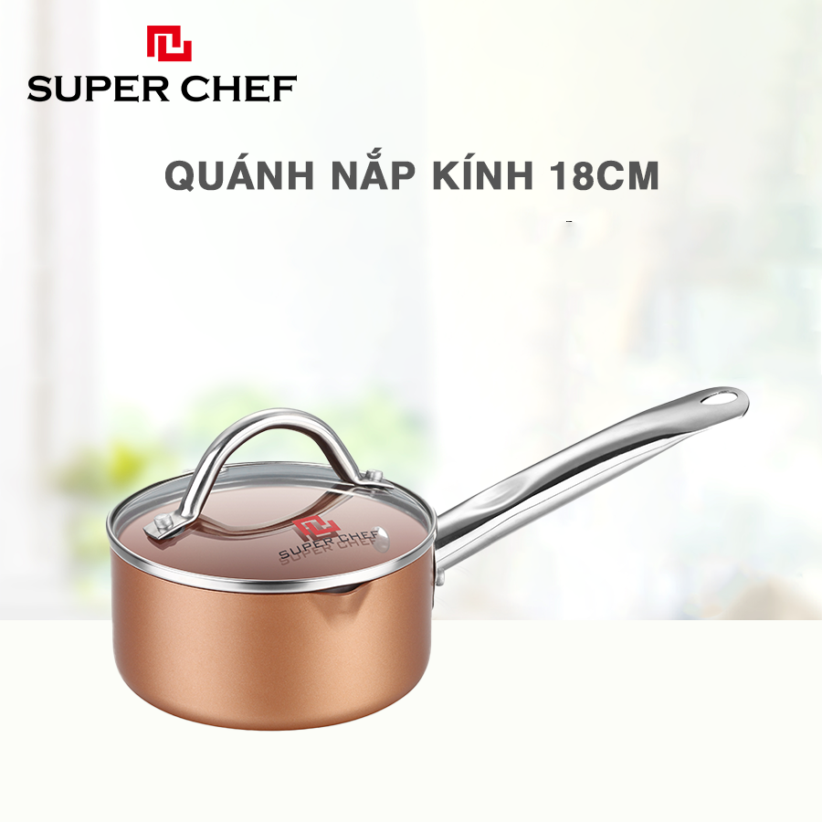 Bộ 6 nồi chảo chống dính Super chef an toàn, tiện lợi, danh cho mọi loại bếp