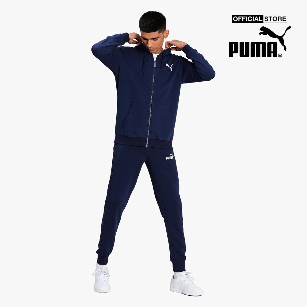 PUMA - Áo khoác thể thao nam phối zip Essentials Small Logo 586704-76