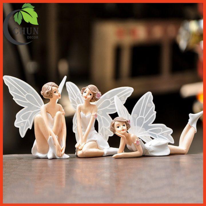 Set 3 thiên thần trang trí kệ tủ, kệ gắn tường, bàn làm việc, giá sách