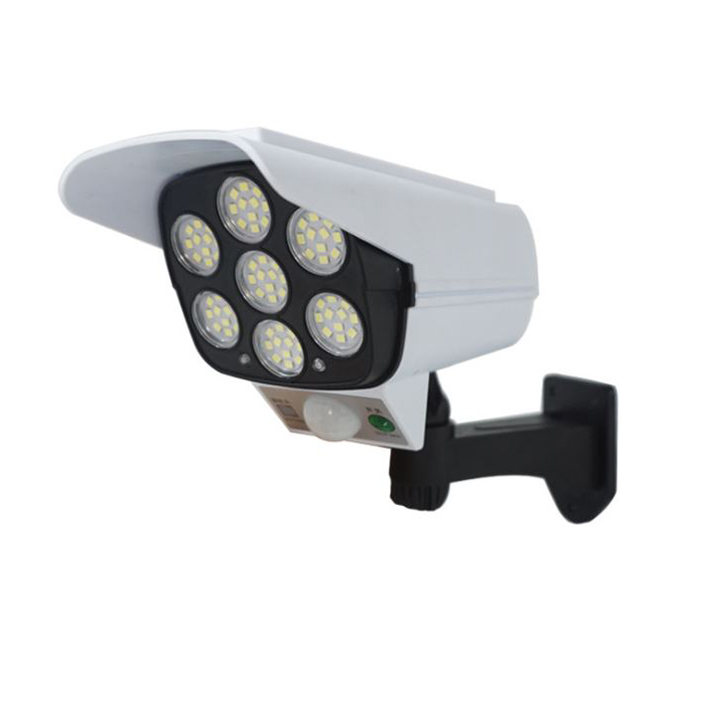 Đèn LED cảm ứng nạp năng lượng mặt trời mô hình camera theo dõi lắp ban công,cổng nhà, góc vườn