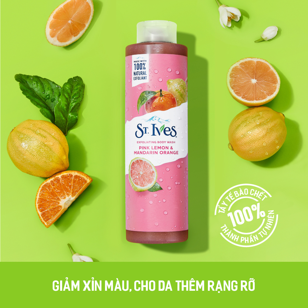 Combo 2 chai Sữa tắm dưỡng da St.Ives Cam Chanh 473ml