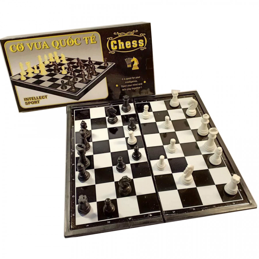 Bộ cờ vua nam châm 25cm x 25cm hộp đen