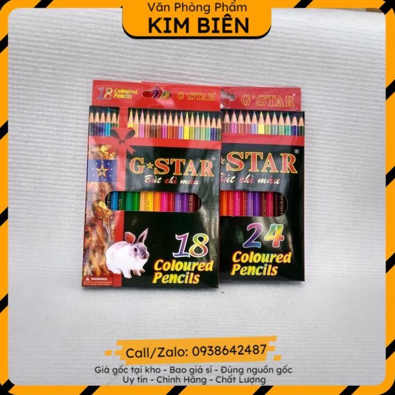 ️sỉ vpp,sẵn hàng️ Bút chì màu gỗ 12 -18 -24 màu Gstar - VPP Kim Biên