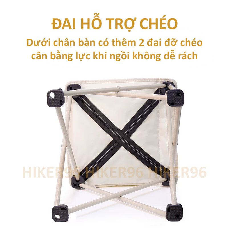 Ghế Xếp Dã Ngoại Gấp Gọn Câu Cá Cắm Trại Size Lớn Kích Thước 70X42X42 Khung Thép Sơn Tĩnh Điện