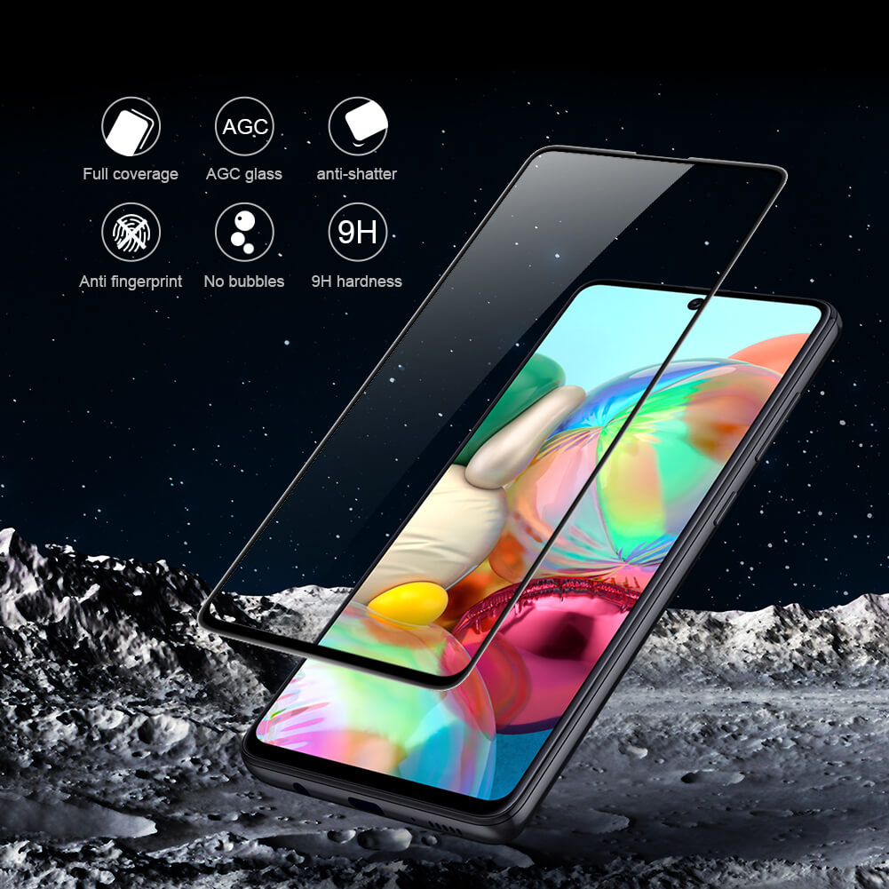 Miếng dán cường lực 3D full màn hình cho Samsung Galaxy A71 hiệu Nillkin CP + Max ( Mỏng 0.23mm, Kính ACC Japan, Chống Lóa, Hạn Chế Vân Tay) - Hàng chính hãng