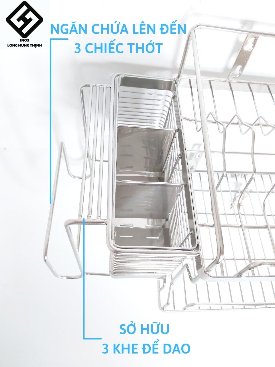 Kệ treo đa năng INOX304 cao cấp 100%, nội thất gia dụng phòng bếp tiện lợi, kệ treo 4 trong 1, đủ loại kích thước cm