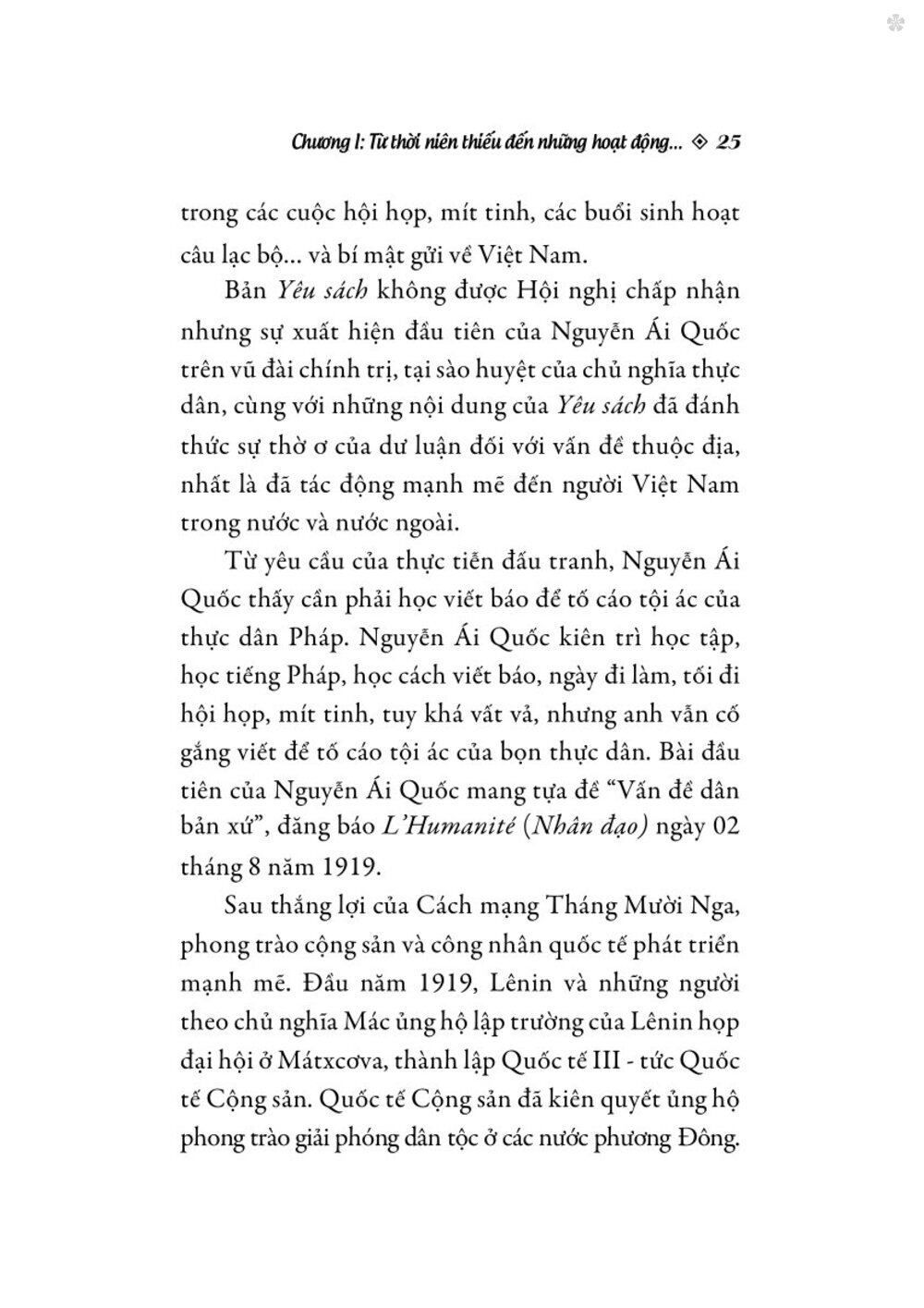 Chủ tịch Hồ Chí Minh - Tiểu sử và sự nghiệp -bản in 2025