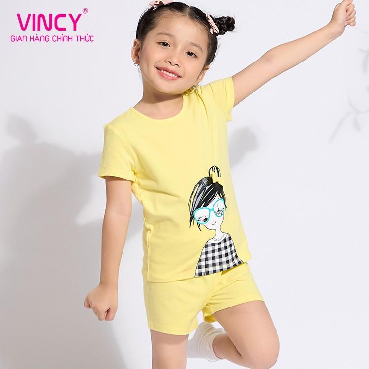 Bộ Đồ Short Thun Bé Gái Vincy Thoáng Mát KST020S13