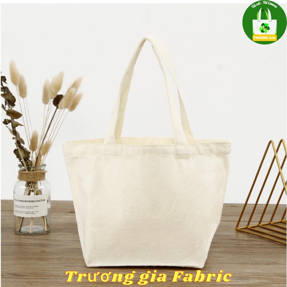 Túi Vải Canvas Túi vải bố Tùy chỉnh kích thước màu đen in logo Quảng cáo thương hiệu doanh nghiệp