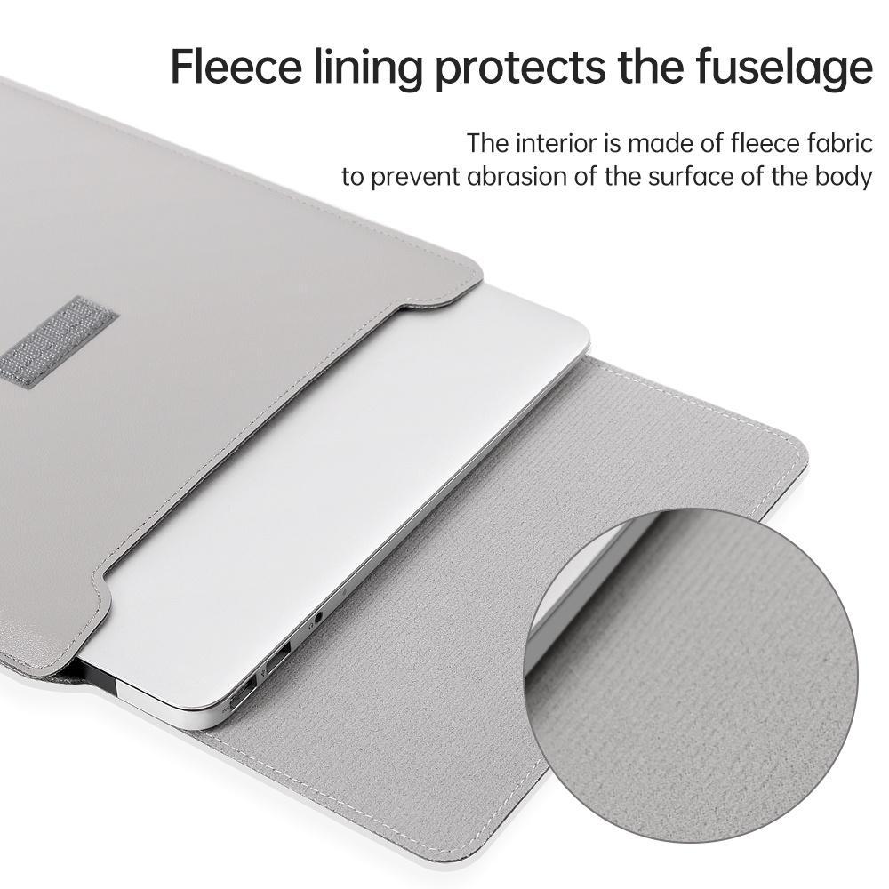Bao da máy tính xách tay PU cho Macbook Air 11 12 13 Pro 13.3 15.4 16 inch với giá đỡ chống nước chống bụi 4 trong 1