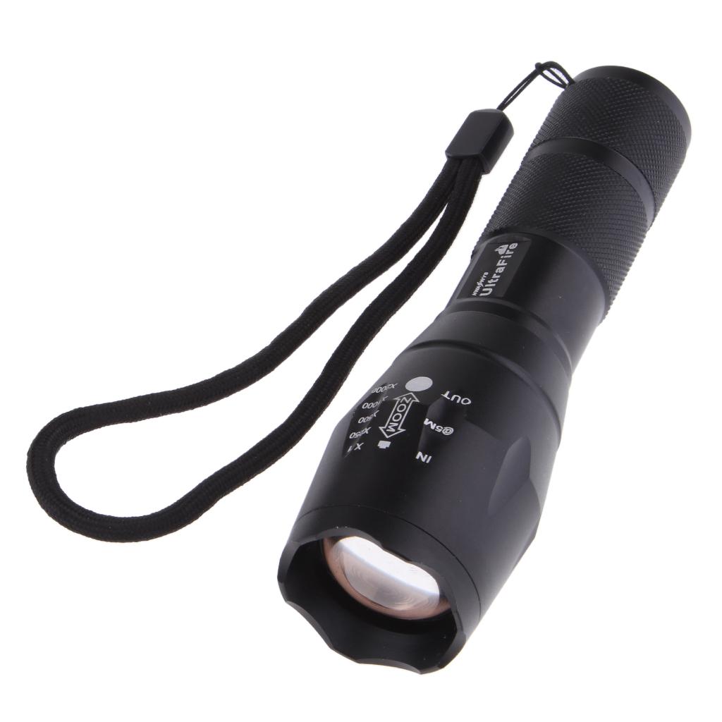 Portable Handheld LED Flashlight with Adjustable Focus Lamp for Camping